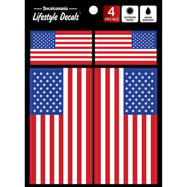 USA Flags 4 Pc
